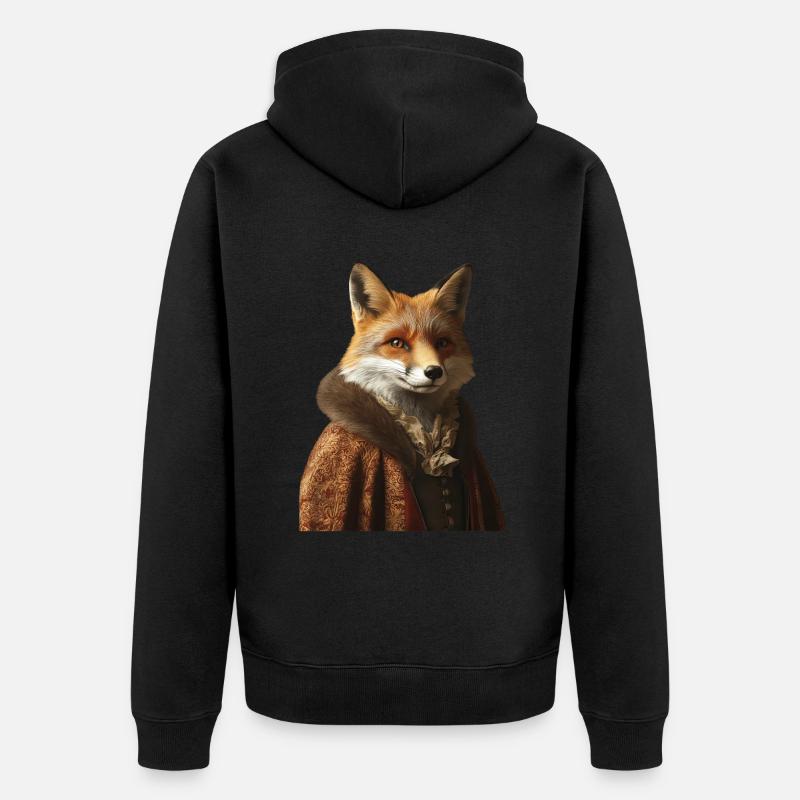 Fuchs - Unisex Premium Bio Zip Hoodie - Schwarz