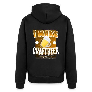 Bière artisanale - Veste à capuche bio Premium Unisexe - noir - Dos - Nico (187cm)