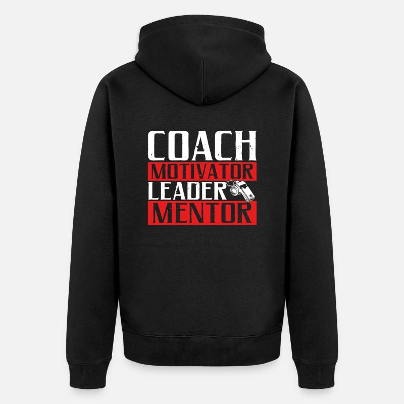 Trainer Geschenke Coach Geschenkidee - Unisex Premium Bio Zip Hoodie - Schwarz