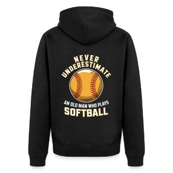 Softball Dire Sports Drôle Softball Cadeau - Veste à capuche bio Premium Unisexe - noir - Dos - Nico (187cm)