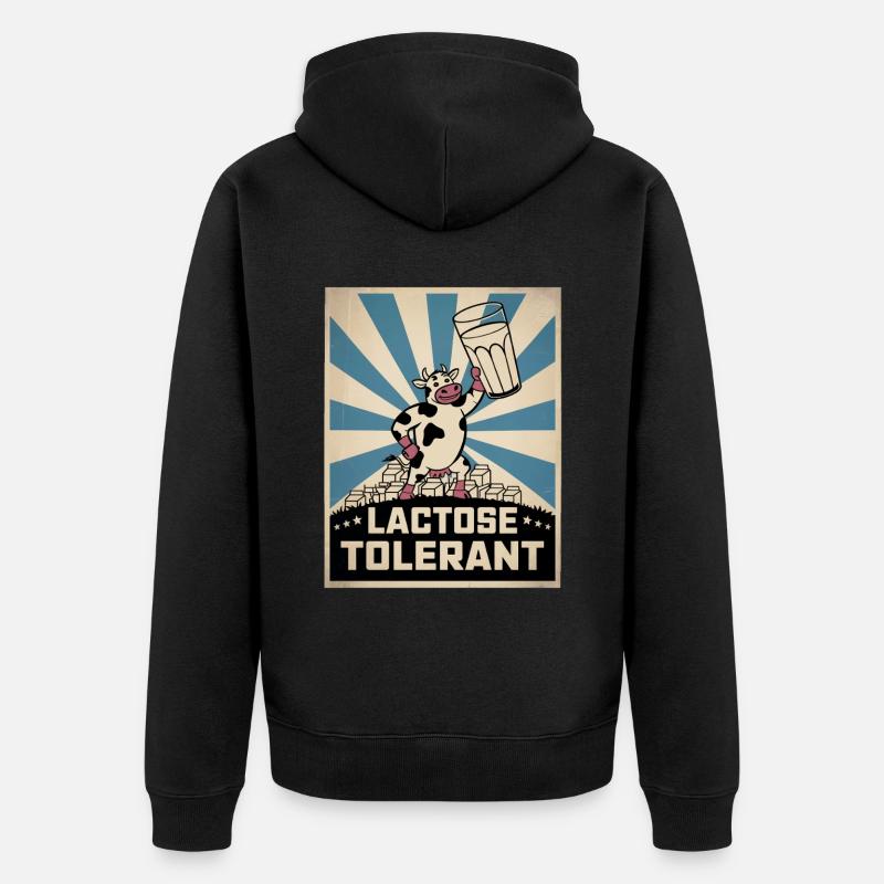 Lait tolérant au lactose - Veste à capuche bio Premium Unisexe - noir