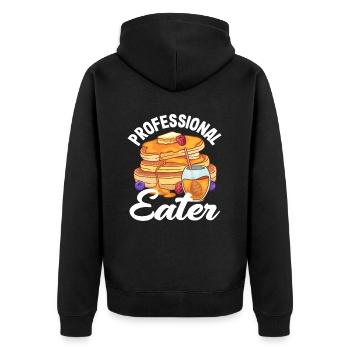 Amateurs de crêpes Mangeur professionnel - Veste à capuche bio Premium Unisexe - noir - Dos - Nico (187cm)
