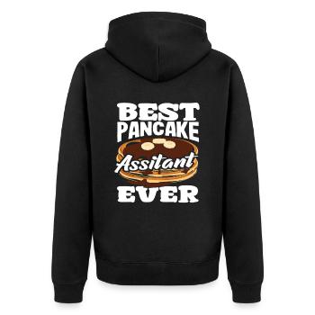 Best Pancake Assistant Ever - Unisex Premium Organic Zip Hoodie - black - Back - Nico (187cm)