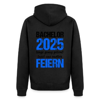 Bachelor 2025 Assez appris Cadeau Etudiant Uni - Veste à capuche bio Premium Unisexe - noir - Dos - Nico (187cm)