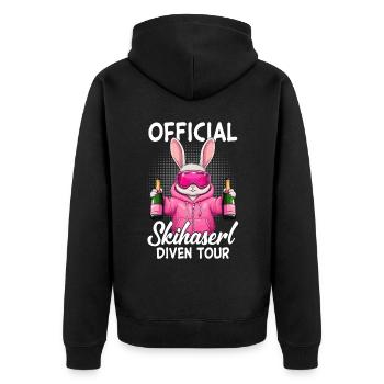 Visite officielle de Skihaserl Diven - Veste à capuche bio Premium Unisexe - noir - Dos - Nico (187cm)
