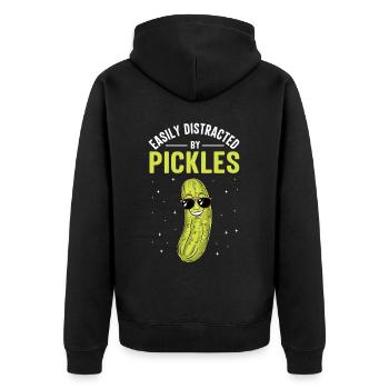 Cornichon à l’aneth Je suis l’un des cornichons - Veste à capuche bio Premium Unisexe - noir - Dos - Nico (187cm)