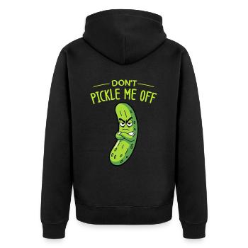 Cornichon à l’aneth Je suis l’un des cornichons - Veste à capuche bio Premium Unisexe - noir - Dos - Nico (187cm)