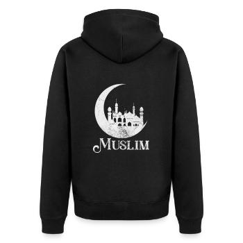 Musulman - Veste à capuche bio Premium Unisexe - noir - Dos - Nico (187cm)