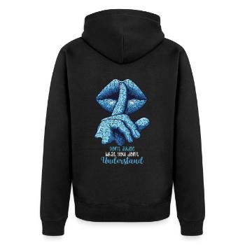 Autisme - Veste à capuche bio Premium Unisexe - noir - Dos - Nico (187cm)