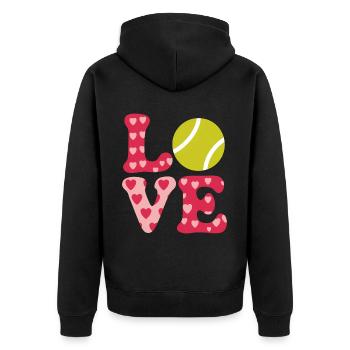 Tennis Disant Joueur de Tennis Drôle Tennis Cadeau - Veste à capuche bio Premium Unisexe - noir - Dos - Nico (187cm)
