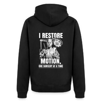 Orthopedic Surgeon Medical Medicine Orthopaedic - Unisex Premium Organic Zip Hoodie - black - Back - Nico (187cm)