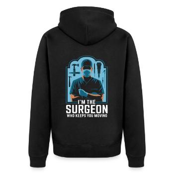 Orthopedic Surgeon Medical Medicine Orthopaedic - Unisex Premium Organic Zip Hoodie - black - Back - Nico (187cm)