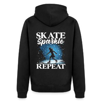 patineur patineur patin à glace patin à glace - Veste à capuche bio Premium Unisexe - noir - Dos - Nico (187cm)