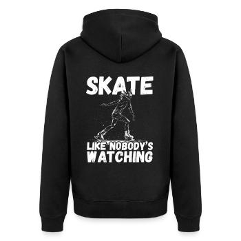 patineur patineur patin à glace patin à glace - Veste à capuche bio Premium Unisexe - noir - Dos - Nico (187cm)