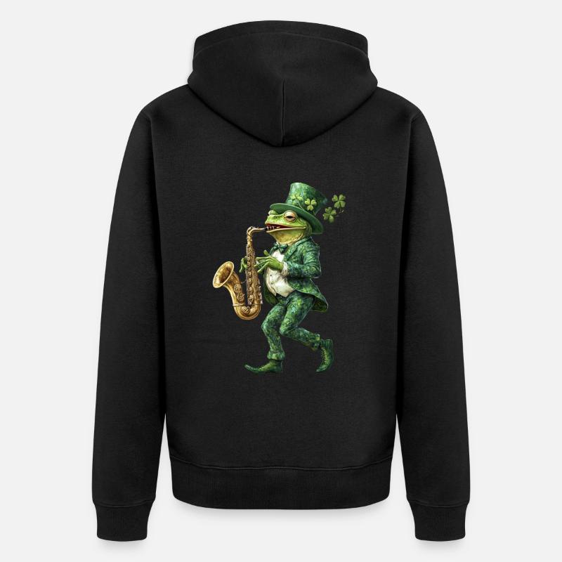 Frosch - Unisex Premium Bio Zip Hoodie - Schwarz