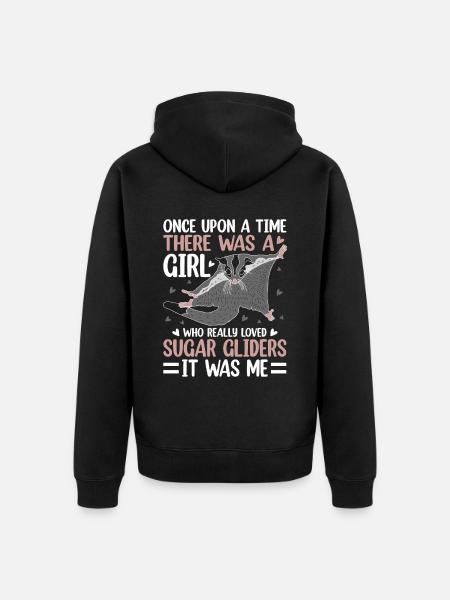 Sugar glider - Unisex Premium Organic Zip Hoodie - black