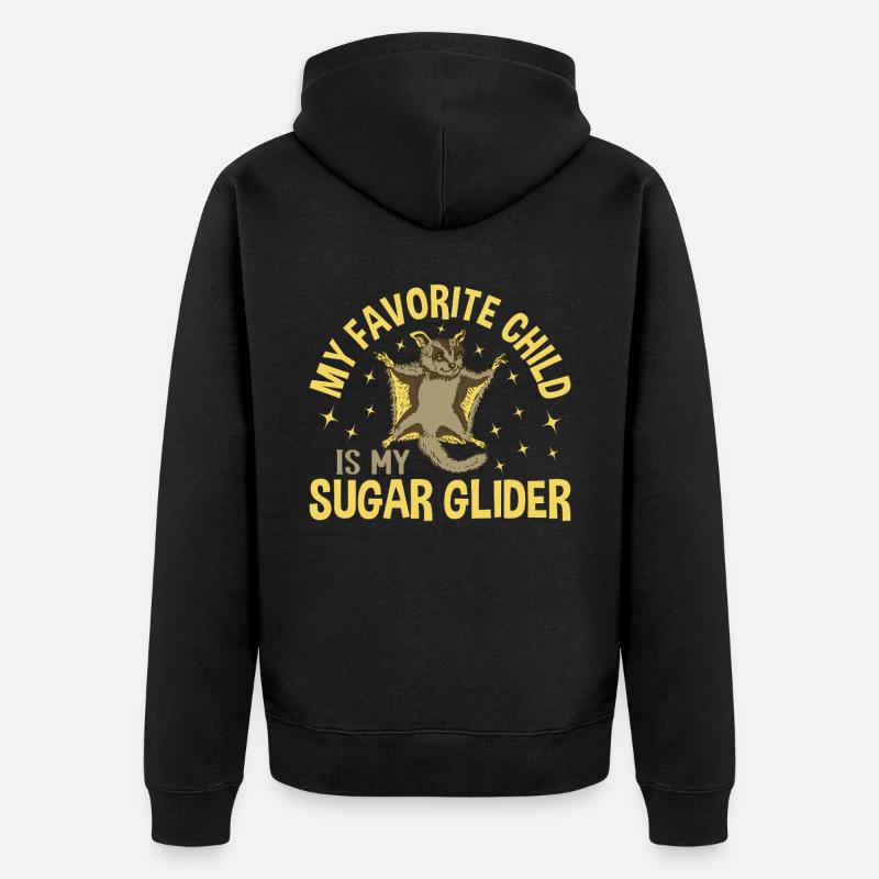 Planeur de sucre - Veste à capuche bio Premium Unisexe - noir