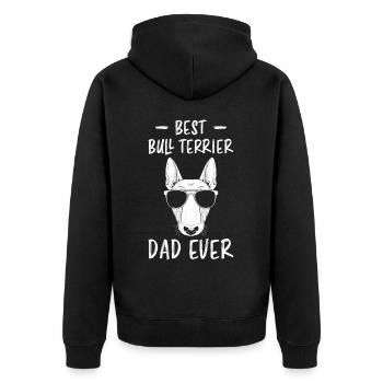 Bull Terrier Dire Drôle Bull Terrier Cadeau - Veste à capuche bio Premium Unisexe - noir - Dos - Nico (187cm)