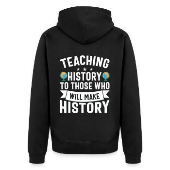 Appréciation du professeur d’histoire Cours d’histoire - Veste à capuche bio Premium Unisexe - noir - Dos - Nico (187cm)