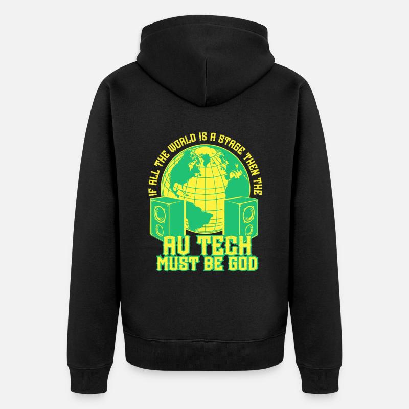 Audiovisueller Techniker AV Tech - Unisex Premium Bio Zip Hoodie - Schwarz