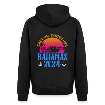 Bahamas Île des Caraïbes Cadeau d’été de l’Atlantique - Veste à capuche bio Premium Unisexe - noir - Dos - Nico (187cm)