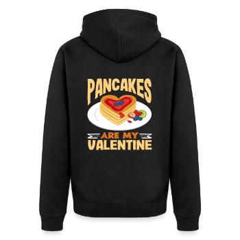 Les crêpes sont mon plat préféré de la Saint-Valentin - Veste à capuche bio Premium Unisexe - noir - Dos - Nico (187cm)