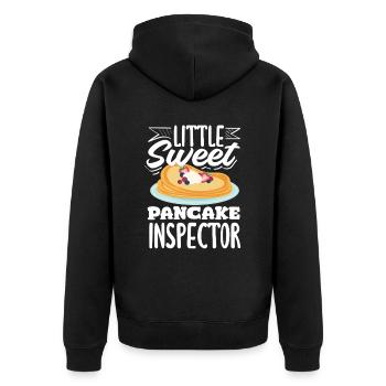 Inspecteur de petites crêpes sucrées - Veste à capuche bio Premium Unisexe - noir - Dos - Nico (187cm)