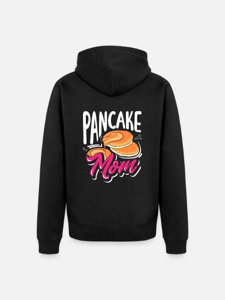Pancakes Mom Breakfast Love - Unisex Premium Organic Zip Hoodie - black