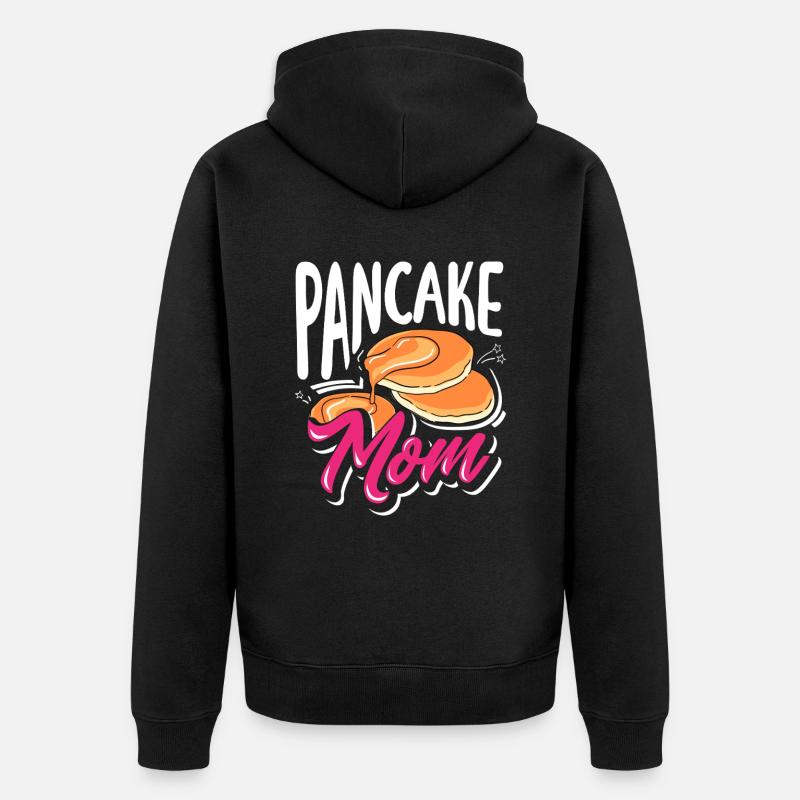 Crêpes Maman Petit-déjeuner Amour - Veste à capuche bio Premium Unisexe - noir