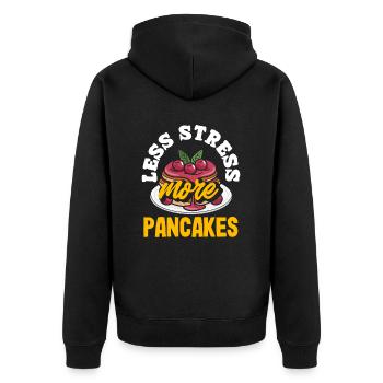 Crêpes : moins de stress, plus de plaisir - Veste à capuche bio Premium Unisexe - noir - Dos - Nico (187cm)