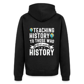 Appréciation du professeur d’histoire Cours d’histoire - Veste à capuche bio Premium Unisexe - noir - Dos - Nico (187cm)