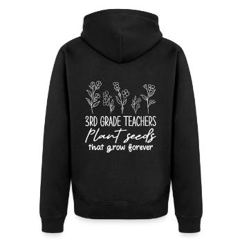 Appréciation du professeur d’histoire Cours d’histoire - Veste à capuche bio Premium Unisexe - noir - Dos - Nico (187cm)