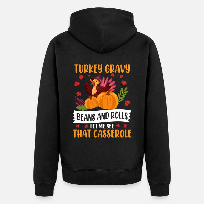 Trruthahn Thanksgiving Conception drôle - Veste à capuche bio Premium Unisexe - noir