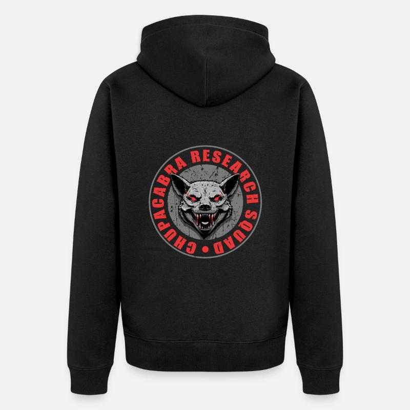 Chupacabra Reseach Squad - Unisex Premium Bio Zip Hoodie - Schwarz