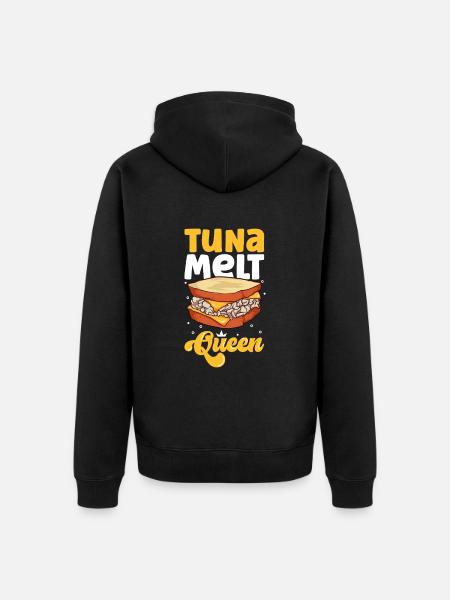 Tuna Melt Sandwich Queen - Unisex Premium Organic Zip Hoodie - black