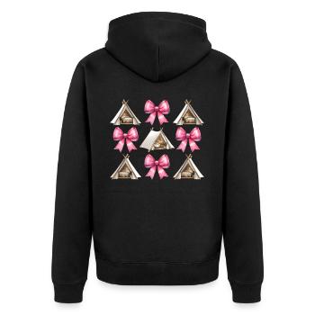 Coquette Arche Glamping Glamper Camping Fête des Mères - Veste à capuche bio Premium Unisexe - noir - Dos - Nico (187cm)