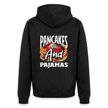 Crêpes et pyjamas Plaisir du petit-déjeuner - Veste à capuche bio Premium Unisexe - noir - Dos - Nico (187cm)