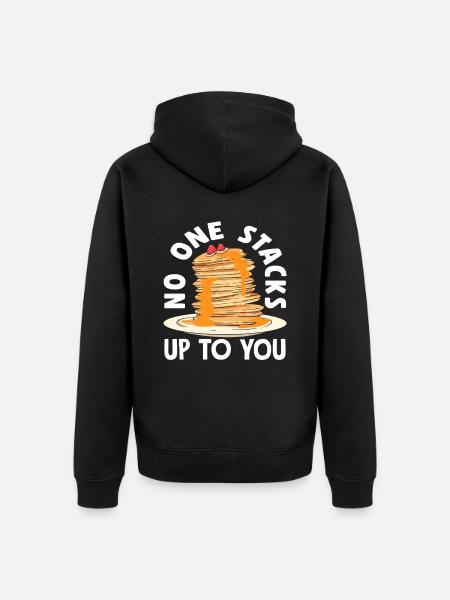 Pancakes Nobody Stacks Higher - Unisex Premium Organic Zip Hoodie - black