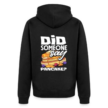 Crêpes Y a-t-il des crêpes ? - Veste à capuche bio Premium Unisexe - noir - Dos - Nico (187cm)