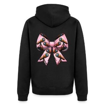 Coquette Bow Télescope Astronomie Système Solaire - Veste à capuche bio Premium Unisexe - noir - Dos - Nico (187cm)
