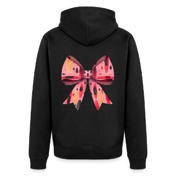 Coquette Bow Kayak Kayak Kayak Kayaker Boat Paddle - Unisex Premium Organic Zip Hoodie - black - Back - Nico (187cm)