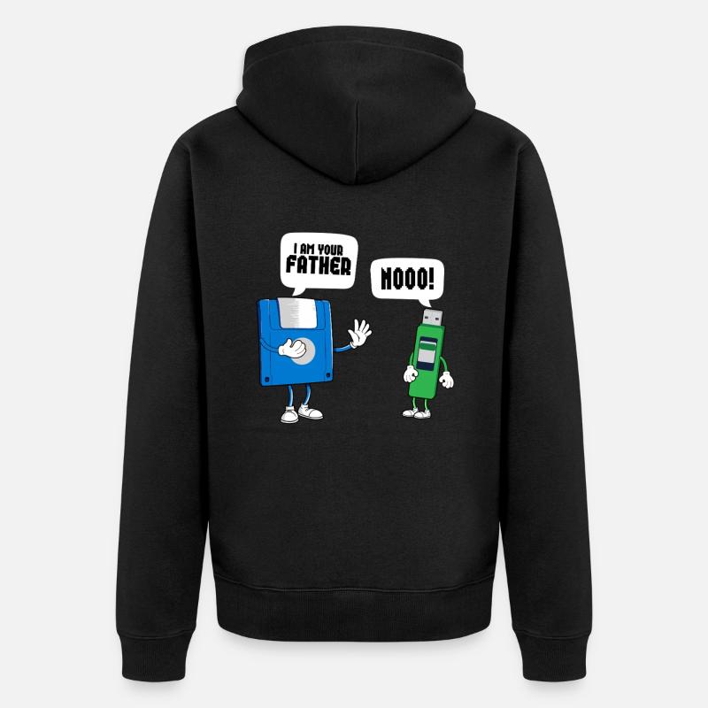 Programmierer Computercodierungssoftwareentwickler - Unisex Premium Bio Zip Hoodie - Schwarz