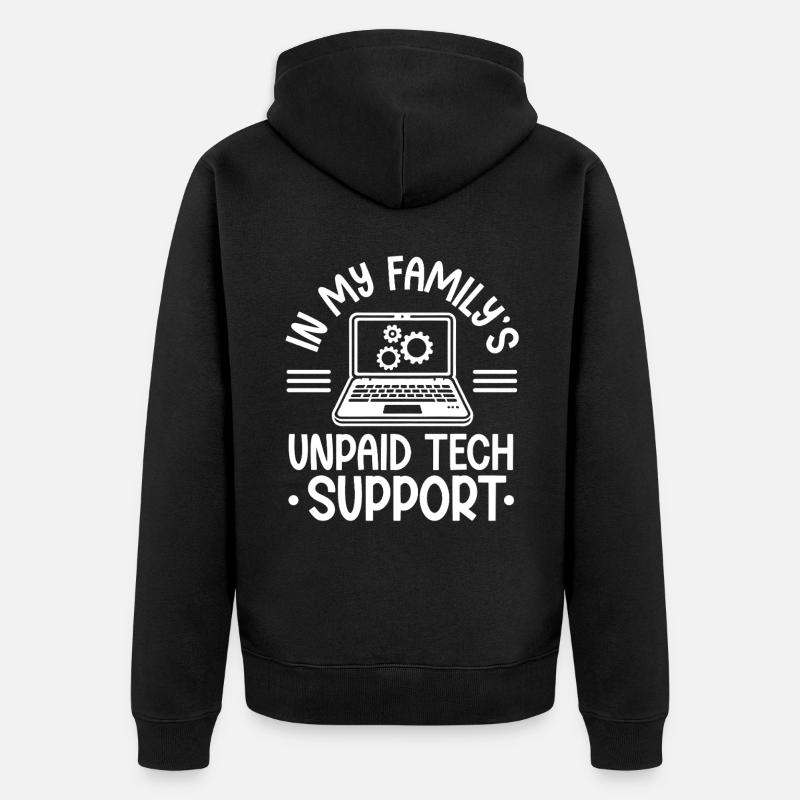 Programmierer Computercodierungssoftwareentwickler - Unisex Premium Bio Zip Hoodie - Schwarz