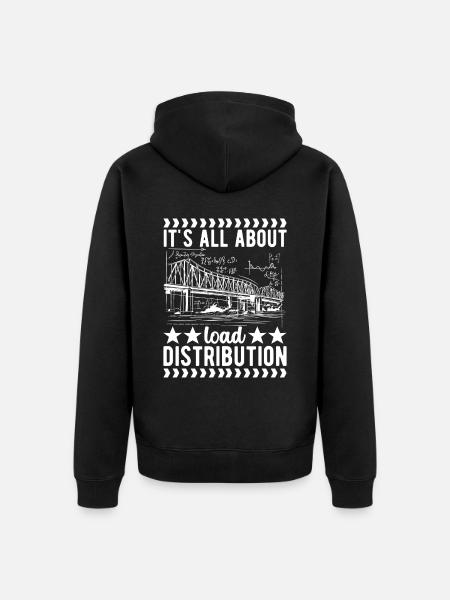 Bridge Engineer Bridge Construction - Unisex Premium Organic Zip Hoodie - black
