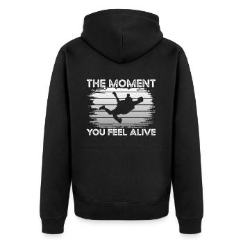 Parachute Feel Alive - Veste à capuche bio Premium Unisexe - noir - Dos - Nico (187cm)