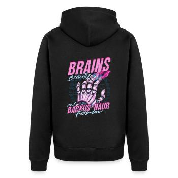 Linguiste computationnel Cerveaux Beauté et Backus Naur - Veste à capuche bio Premium Unisexe - noir - Dos - Nico (187cm)