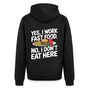 Drive Thru Operator Job Profession Fast Food - Unisex Premium Organic Zip Hoodie - black - Back - Nico (187cm)