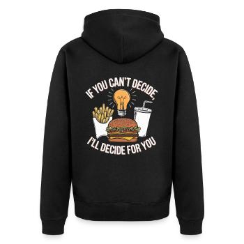 Drive Thru Operator Job Profession Fast Food - Unisex Premium Organic Zip Hoodie - black - Back - Nico (187cm)
