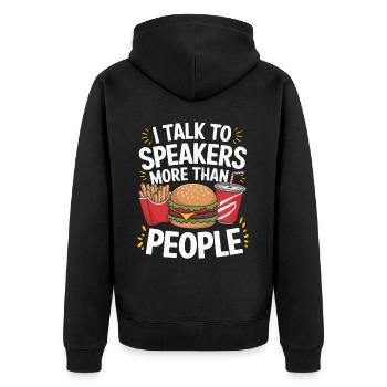 Drive Thru Operator Job Profession Fast Food - Unisex Premium Organic Zip Hoodie - black - Back - Nico (187cm)