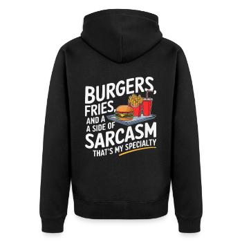 Drive Thru Operator Job Profession Fast Food - Unisex Premium Organic Zip Hoodie - black - Back - Nico (187cm)